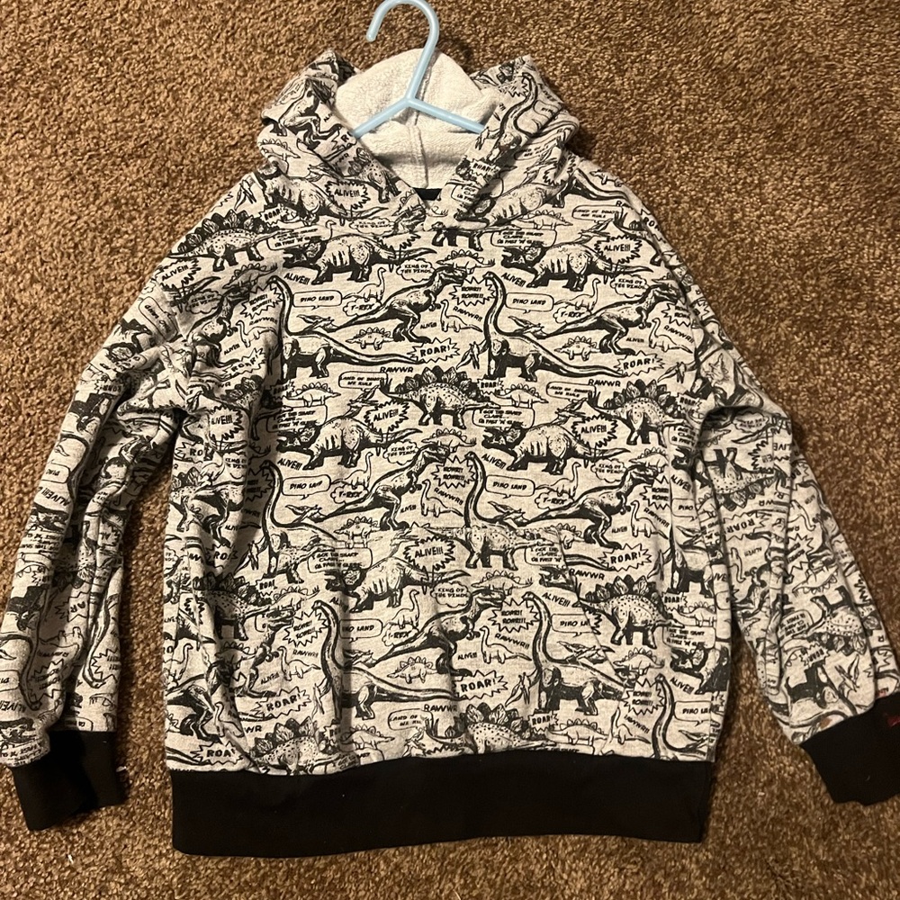 Kids Dinosaur Print Hoodie